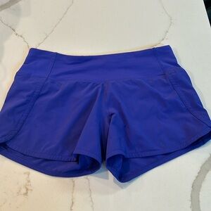 BLUE LULULEMON SPEED UP SHORTS SIZE 4, 4”